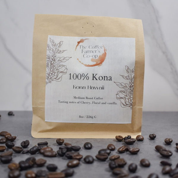 100% Kona Pure - Whole Bean Kona Coffee – The Coffee Farmer's Co-op